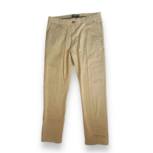 U.S. Polo Assn. Men’s Beige Khaki Pants, W34 L30 - Slim Fit, Embroidered Logo - Picture 9 of 10